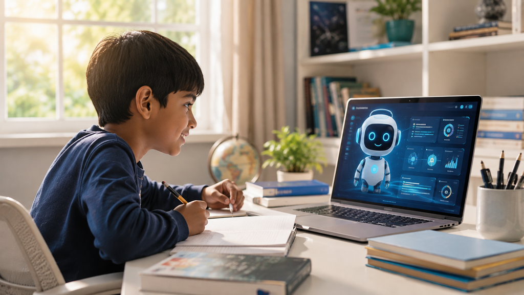 AI for Kids: child using artificial intelligence for learning and education